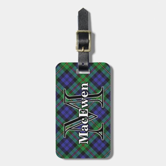 Epic Scotland Clan MacEwen Tartan Bagagelabel (Voorkant verticaal)