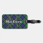 Epic Scotland Clan MacEwen Tartan Bagagelabel (Achterkant horizontaal)