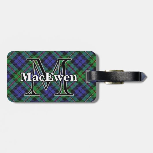 Epic Scotland Clan MacEwen Tartan Bagagelabel (Achterkant horizontaal)