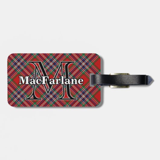 Epic Scotland Clan MacFarlane Tartan Bagagelabel (Achterkant horizontaal)