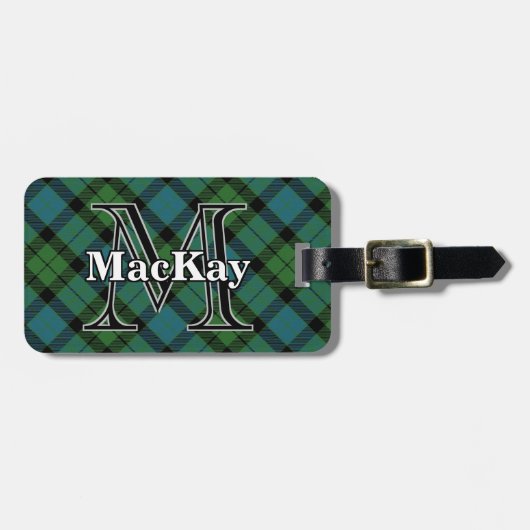 Epic Scotland Clan MacKay Ancient Tartan Bagagelabel (Voorkant horizontaal)
