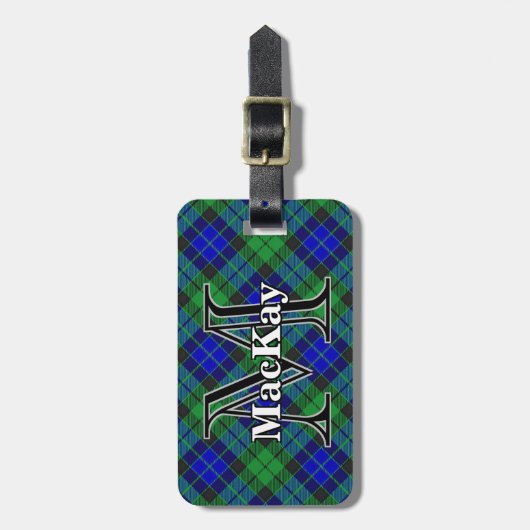 Epic Scotland Clan MacKay Tartan Bagagelabel (Voorkant verticaal)