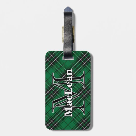 Epic Scotland Clan MacLean Hunting Tartan Bagagelabel (Achterkant verticaal)