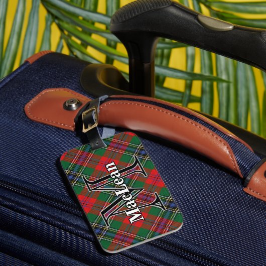 Epic Scotland Clan MacLean Tartan Bagagelabel (Voorkant Insitu 1)