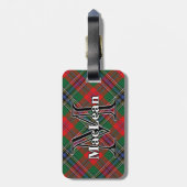 Epic Scotland Clan MacLean Tartan Bagagelabel (Achterkant verticaal)