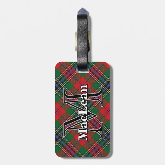Epic Scotland Clan MacLean Tartan Bagagelabel (Achterkant verticaal)