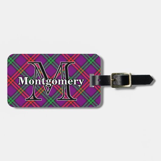 Epic Scotland Clan Montgomery Tartan Bagagelabel (Voorkant horizontaal)