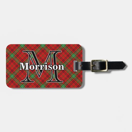 Epic Scotland Clan Morrison Tartan Bagagelabel (Voorkant horizontaal)