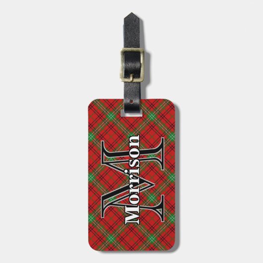 Epic Scotland Clan Morrison Tartan Bagagelabel (Voorkant verticaal)