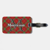 Epic Scotland Clan Morrison Tartan Bagagelabel (Achterkant horizontaal)