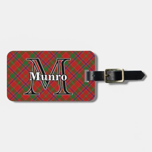 Epic Scotland Clan Munro Tartan Bagagelabel (Voorkant horizontaal)