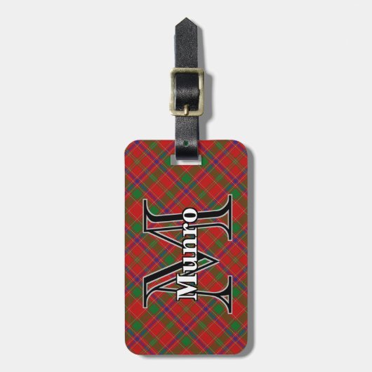 Epic Scotland Clan Munro Tartan Bagagelabel (Voorkant verticaal)