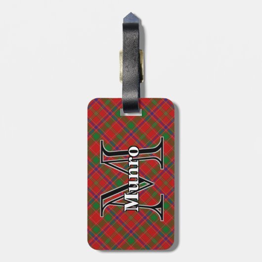 Epic Scotland Clan Munro Tartan Bagagelabel (Achterkant verticaal)