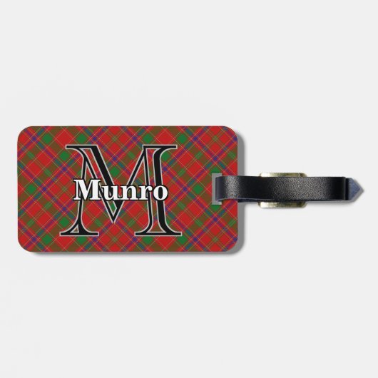 Epic Scotland Clan Munro Tartan Bagagelabel (Achterkant horizontaal)