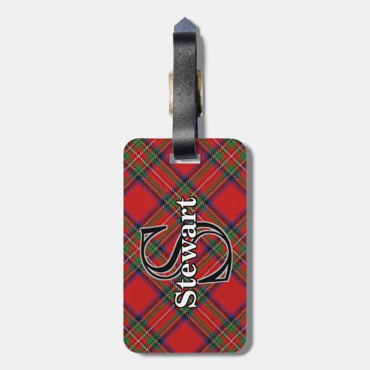 Epic Scotland Clan Stewart Tartan Bagagelabel (Achterkant verticaal)