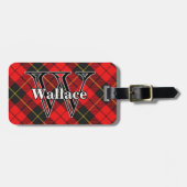 Epic Scotland Clan Wallace Rood en Zwart Tartan Bagagelabel (Voorkant horizontaal)