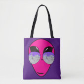 Epic Shades Alien Head Fun Cartoon Tote Bag (Voorkant)