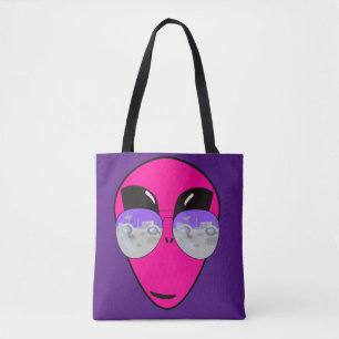 Epic Shades Alien Head Fun Cartoon Tote Bag