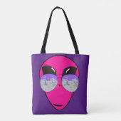 Epic Shades Alien Head Fun Cartoon Tote Bag (Achterkant)