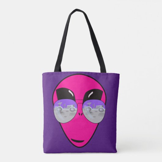 Epic Shades Alien Head Fun Cartoon Tote Bag (Achterkant)