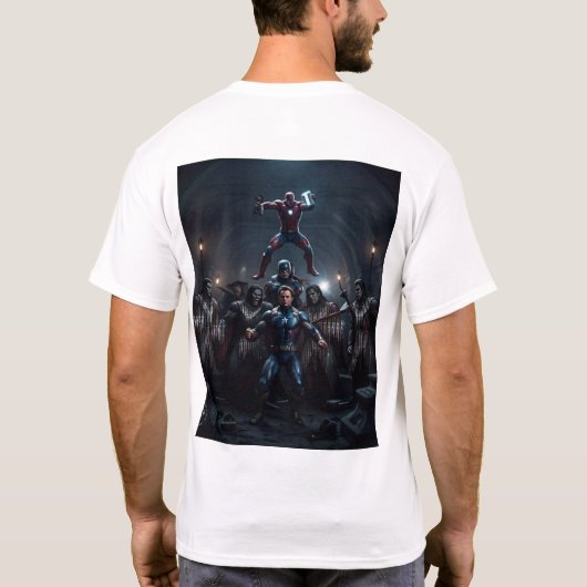 Epic Showdown: helden versus vampiers T-shirt (Achterkant)