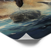 Epic Showdown: Orka vs Godzilla Poster - Unleash t (Hoek)