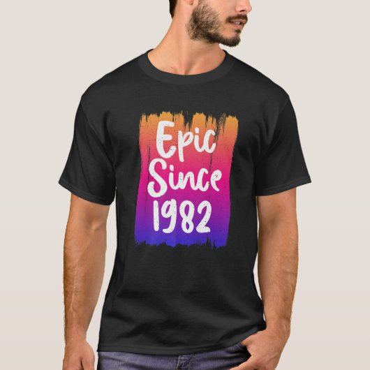EPIC sinds 1982 T 40e verjaardag grafisch ontwerp T-shirt (Voorkant)