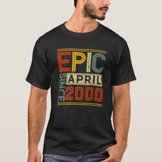 EPIC sinds april 2000 Mannen 22e geboorte T-shirt (Voorkant)