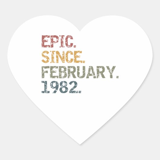 Epic sinds februari 1982 hart sticker (Voorkant)