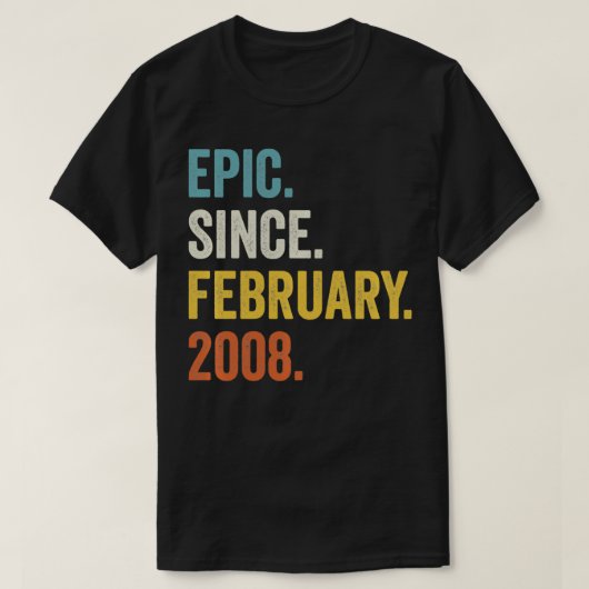 EPIC sinds februari 2008 14e verjaardag van de peu T-shirt (Design voorkant)