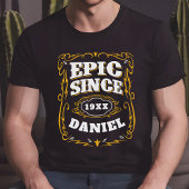 Epic sinds geboorte gepersonaliseerd jaar en naam Tri-Blend shirt