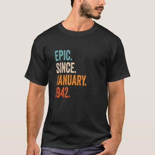 epic Sinds januari 1942 81e verjaardag T-shirt (Voorkant)