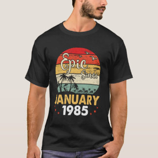 Epic sinds januari 1985 Happy Birthday 36 jaar gel T-shirt