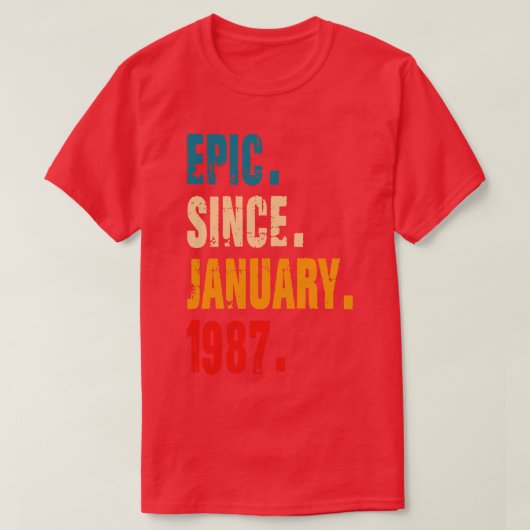 EPIC SINDS JANUARI 1987 T-SHIRT (Design voorkant)