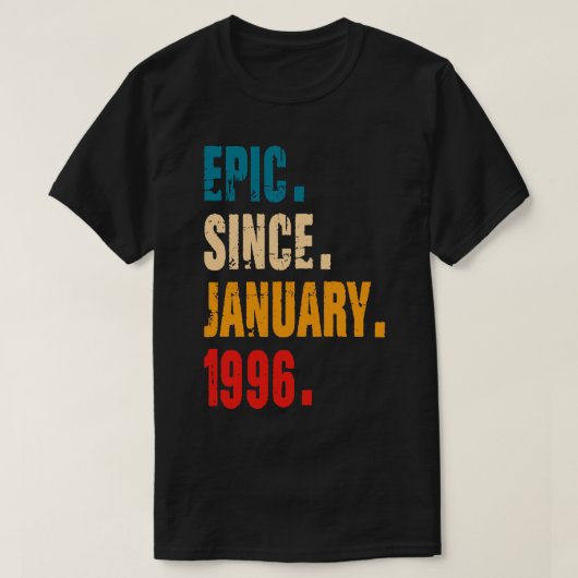 EPIC SINDS JANUARI 1996 T-SHIRT (Design voorkant)