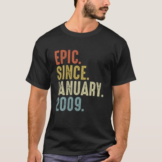 EPIC sinds januari 2009 13e verjaardag 13 T-shirt (Voorkant)