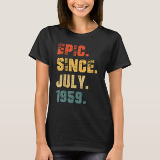 Epic Sinds juli 1959 63ste verjaardag 63 jaar oud T-shirt