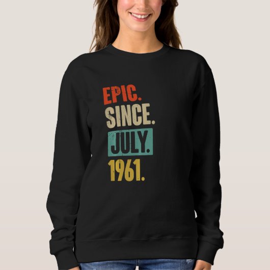 epic sinds juli 1961 61 jaar oud 61 jaar oud trui (Voorkant)