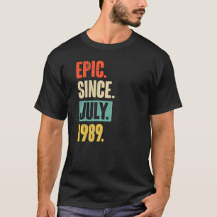 Epic sinds juli 1989 33 jaar oud 33e verjaardag GI T-shirt