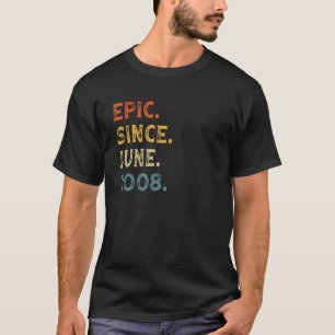 Epic sinds juni 2008 14 jaar oud 14e verjaardag t-shirt