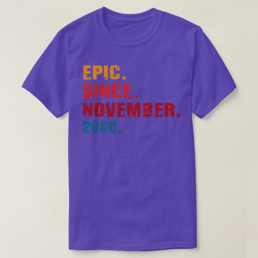 epic sinds november 2000 t-shirt (Design voorkant)