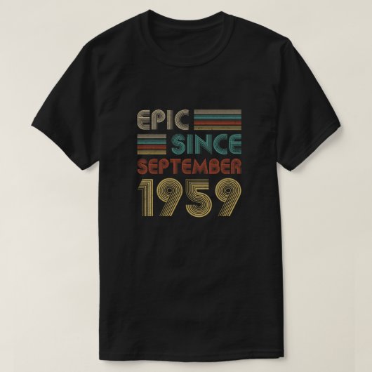 EPIC sinds september 1959 60e verjaardag 60 jaar g T-shirt (Design voorkant)