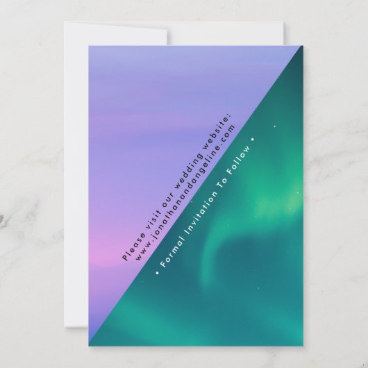 Epic Sky Save the Date Minimalist Wedding Kaart (Achterkant)