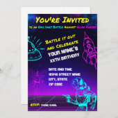 Epic Space Dart Blaster Verjaardagsfeest uitnodigi Kaart (Voorkant / Achterkant)