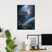 Epic Spacewalk View of Galaxy from Starship Poster (Thuiskantoor)