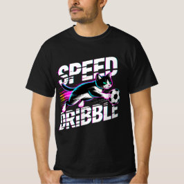 Epic Speed of Dribble Cat For Soccer Fans T-shirt