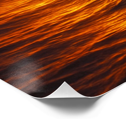 Epic Sunset Wave Surfer - Ocean Art Poster (Hoek)