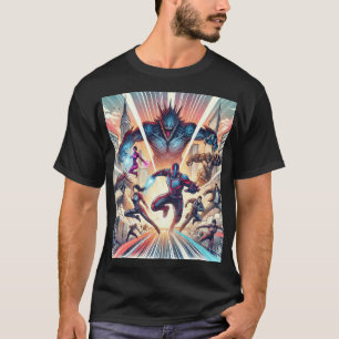 Epic Superhero Showdown T-shirt