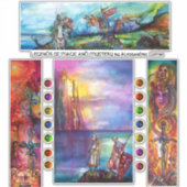 Epic Swords, Excalibur, Durendal, Medieval Knight Sticker (Voorkant)