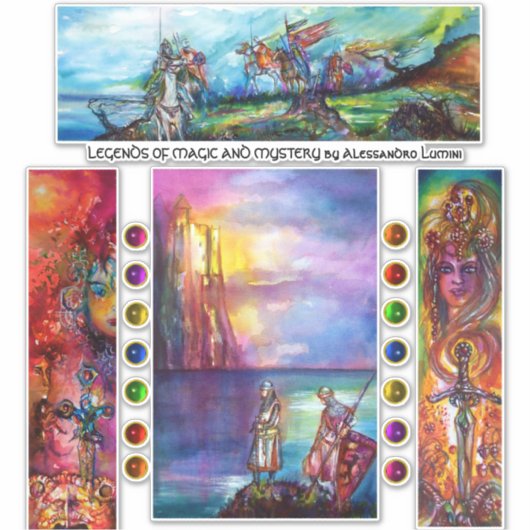 Epic Swords, Excalibur, Durendal, Medieval Knight Sticker (Voorkant)